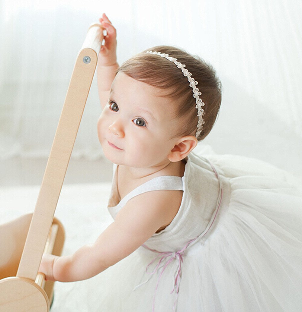 baby girl pearl headband