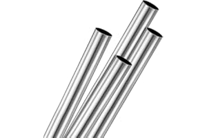 M METERXITY 4-Pack 300mm 304 Stainless Steel Tube, 3mm OD 0.2mm Wall Thickness Seamless Stainless Steel Tubing for Construction/Machining/DIY Crafting, Metal Straight Pipe [0.12x0.01x11.8IN]