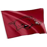 Desert Cactus University of Arkansas UA Flag - 3 x 5 Feet Razorbacks Banner, Indoor/Outdoor Durable Fabric, 100% Polyester Design (Style 7)