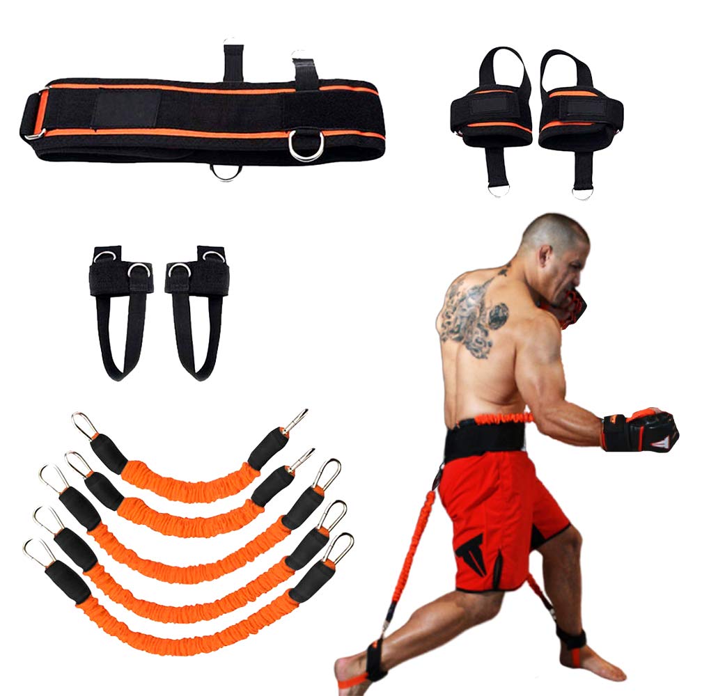 Leg Strength and Agility Training Strap System Strength Training Rope for Football Basketball Taekwondo Yoga Boxing Equipment (Orange)