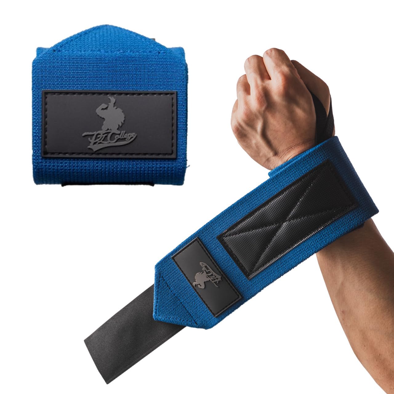 【パワーリフターが本気で作った】P.L.Collegeリストラップ-ストロング-パワーチューブNAOTO監修-ベンチプレスで手首の保護力に効果的 (ブルー)商品画像