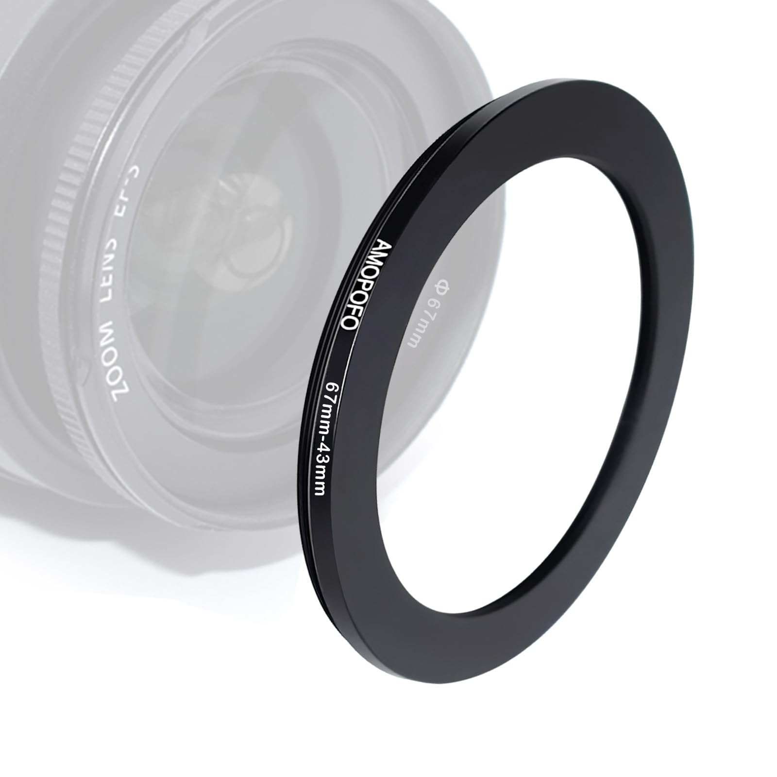 67mm to 43mm Step-Down Ring Filter adapter/67mm to 43mm Camera Filter Ring for 43mm UV, ND, CPL Filter,Step-Down Ring(67mm-43mm) — image 1