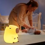 YuanDian Capybara Night Light BPA Free Silicone Tap Control Warm Bright view 9