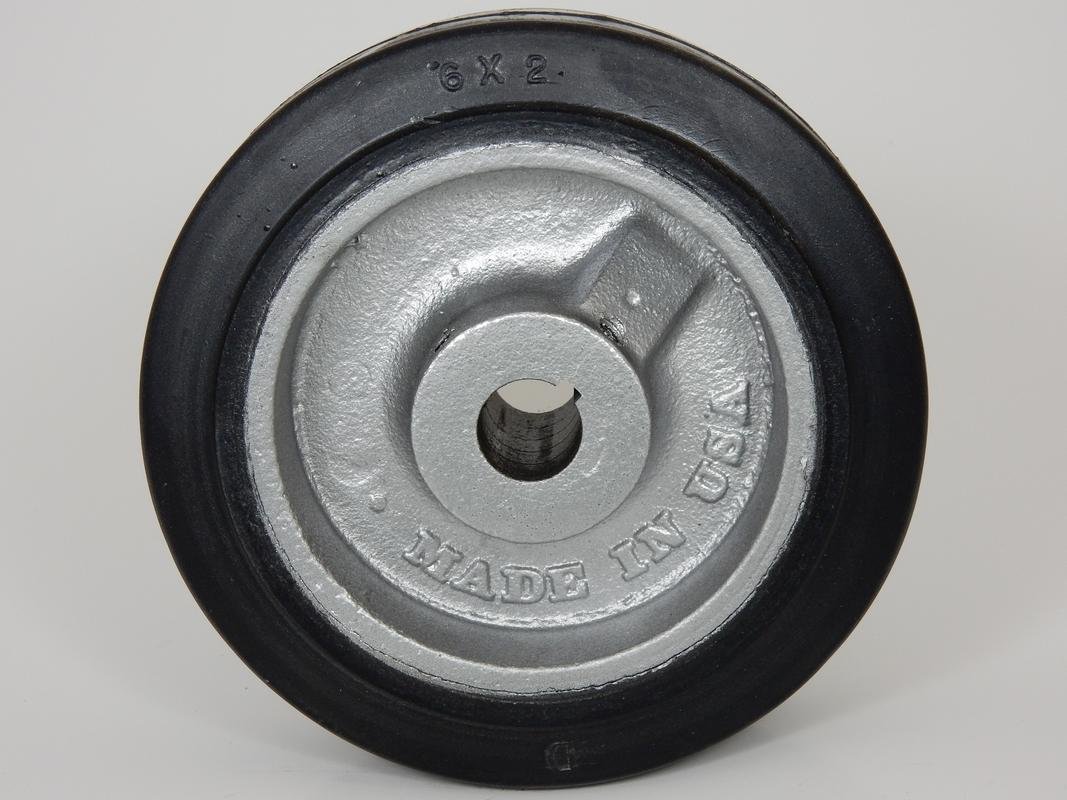 Industrial Wheel World Rubber Tired Industrial Drive Wheels w/ Keyway
