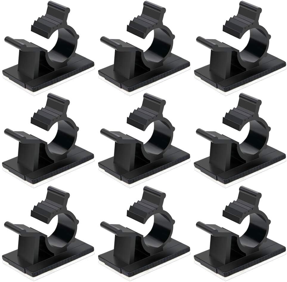 FISTE 50 Pieces Adjustable Adhesive Cable Clip,Nylon Wire Clamps,Wire Clips,Car Cable Organizer,Wire Cord Tie Holder for Car,Office and Home