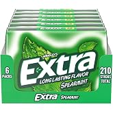 EXTRA Spearmint Sugar Free Chewing Gum Mega Packs - 35 Stick (Pack of 6)