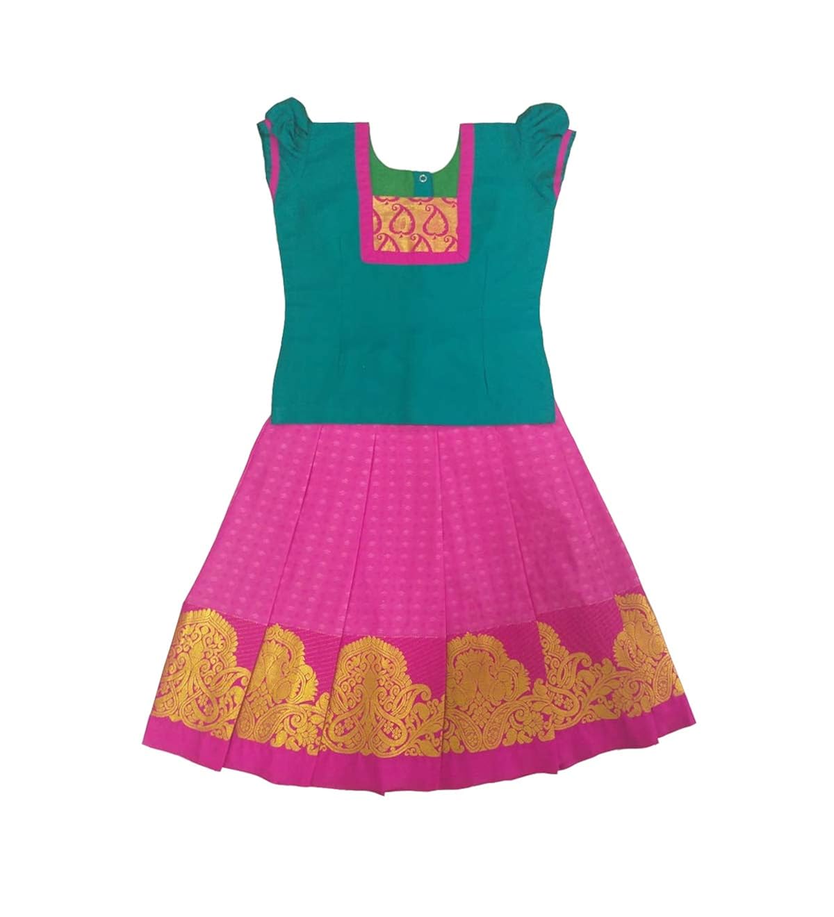 pattu pavadai for one year girl baby