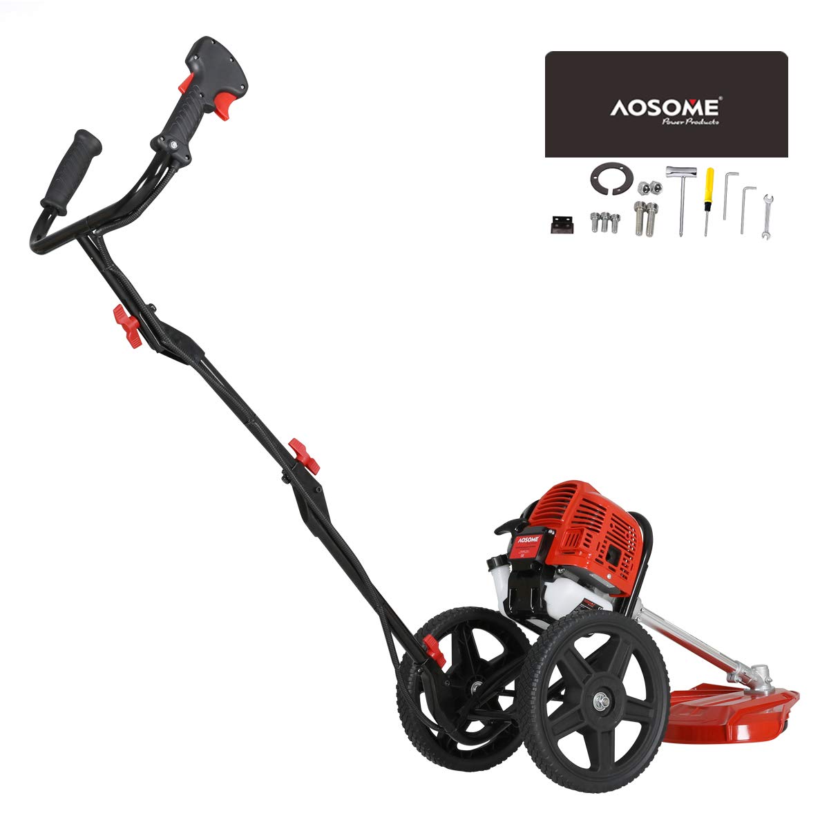 Tronçonneuse Élagueuse Thermique AOSOME - Moteur 25.4cm³ 1.2CV, Guide 25cm Avec 2 Chaînes | Équipement Pro