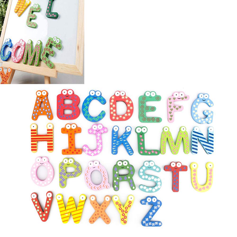 26 piezas del alfabeto A-Z imanes de nevera Pegatinas de madera ...