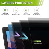 SOPPY 14 Inch Privacy Screen Filter 16:10 Anti-Glare Blue Light UV view 4