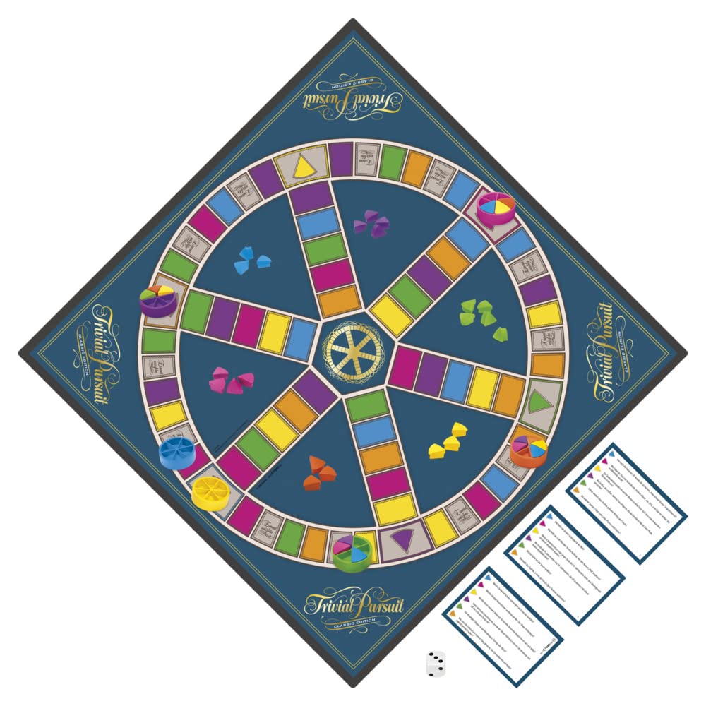 Hasbro Gaming Trivial Pursuit Brettspiel, Spielplan in klassischem Design und Farben, Perfekt für Partys, Familienfeiern und Spieleabende 4
