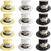 YaYuanSun New Year's Eve Party Supplies 2026 Include 12 Happy New Year Top Hat for New Years Party Decorations 2026