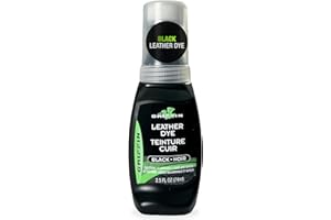 Griffin Black Leather Dye for Shoes & Boots – 2.5oz – Repairs Scuffs, Scratches & Fading – Permanent Leather & Suede Dye for Furniture, Car Seats, Jackets, Upholstery & More – Made in USA