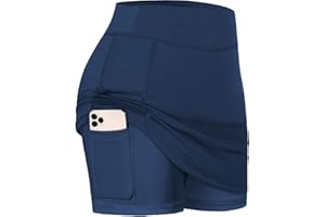 BLEVONH Womens Summer Tennis Skirts with Shorts Underneath, Pickleball, Athletic, Workout and Golf Skorts with Pockets