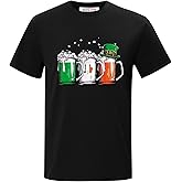 Mainfini Men St Patrick's Day Tshirt Cotton Shenanigans Irish Pub Short Sleeve Shirts (S-3XL)