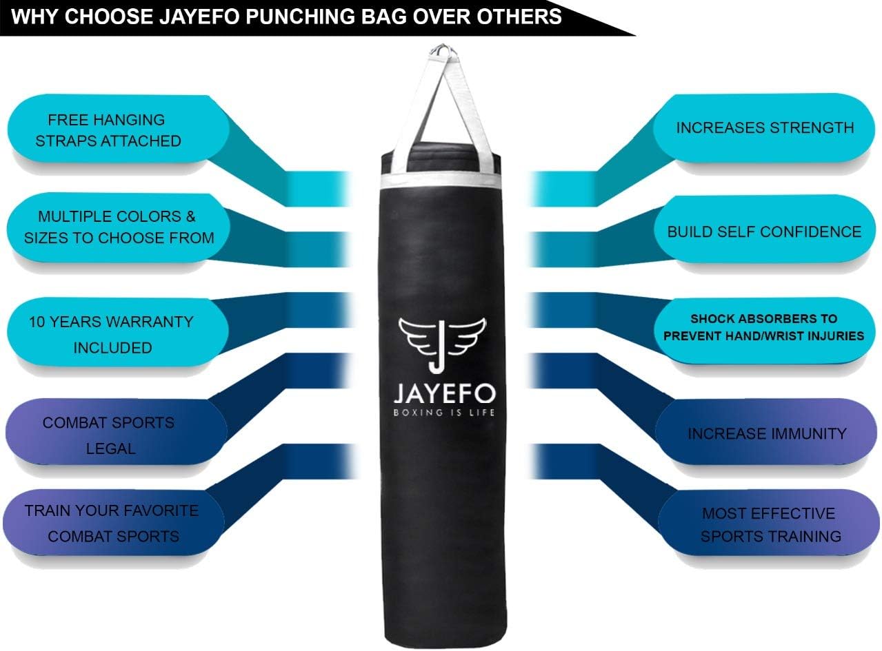 JAYEFO Punching Bag (White, 4 FT) : Sports & Outdoors