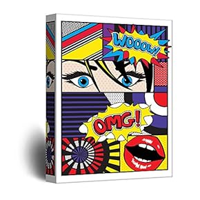 Canvas Wall Art - Beauty Collage Style Pop Art Comic Illustration - Giclee Print Gallery Wrap Modern Home Art Ready to Hang - 12x18 inches
