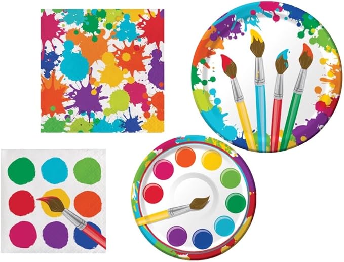 Art Painting Party Childrens Party Supplies Pack for 16