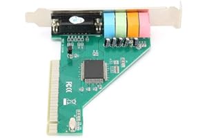 PCI Sound Card, Channel 4.1 Internal Sound Card, 24 Bit Stereo Sound Card, HRTF 3D Sound Effect, with Optical Disc, for Win98
