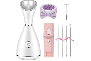Seneryla Facial Steamer for Face, Face Steamer for Facial Deep Cleaning, Face Steamer Nano Mister Set for Sinuses, Unclogs Pores, Home SPA, Skin Care