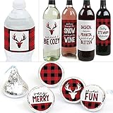 Prancing Plaid - Christmas Party Decorations - Trio Sticker Set
