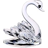 H&D HYALINE & DORA Sparkle Crystal Swan Figurine Collection Paperweight Table Centerpiece Ornament