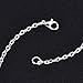 eBoot 20 Inch Silver Plated Link Cable Chain Necklaces and Twisted Cross Chain Necklace, 12 Pieces