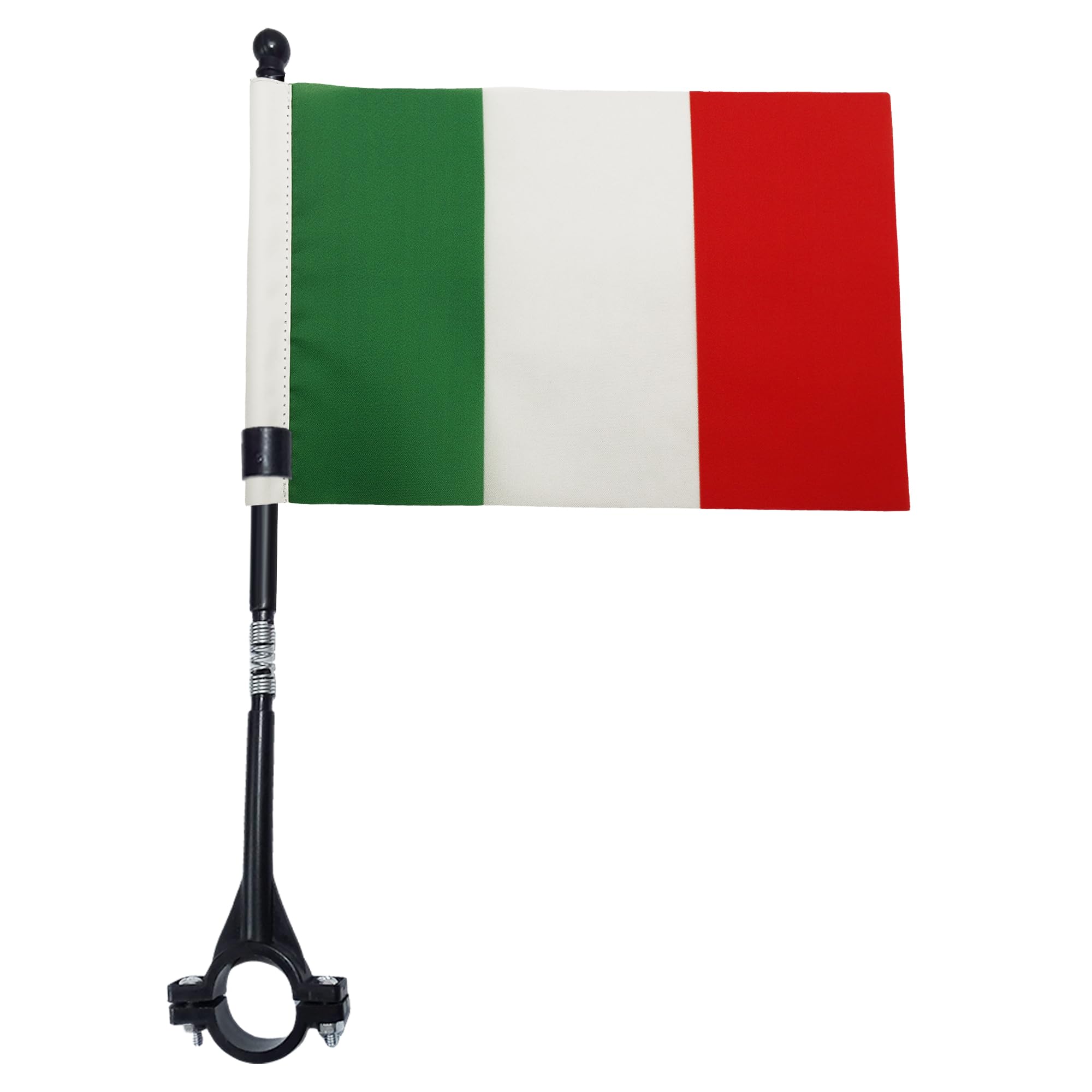 AZ FLAG - Italy Bike Flag 4'' x 6'' - Italian Bicycle Flag 100% Polyester 21 x 14 cm - Mini Banner with 12'' Black Plastic Pole