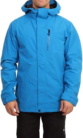blue snowboarding jacket