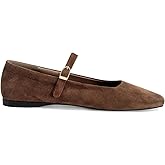 GTBINGGO Ballet Flats Shoes for Women Square Toe Mary Jane Flats Comfortable Dressy Casual Wide Width Ballerina Shoes with Buckle