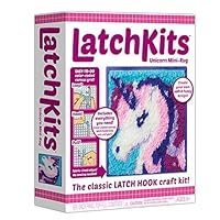 LatchKits Mini-Rug Sewing Kit The Classic Latch Hook Craft Kit - Unicorn