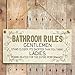 Meijiafei Bathroom Rules - Funny Bathroom/WC Home Accessory Gift Sign 10