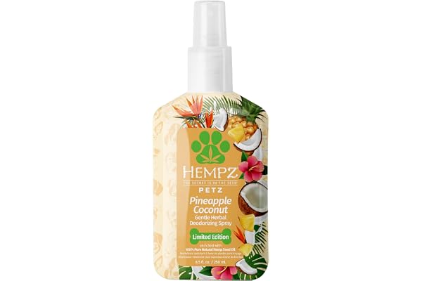 Hempz NEW Dog Cologne, Deodorizing Spray, Limited Edition Tropical Coconut Scent for Smelly Pets, 8.5 oz.