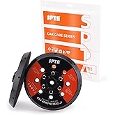 SPTA 2Pcs 5Inch Universal Dual Action Backing Plate, Backing Plate for DA Polisher,Hook & Loop, 5/16"-24 Thread,Fits DA Polishers Up to 12,000 OPM, Sand, Buff, Polish & Finish, Auto Detailing