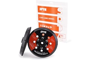 SPTA 2Pcs 5Inch Universal Dual Action Backing Plate, Backing Plate for DA Polisher,Hook & Loop, 5/16"-24 Thread,Fits DA Polishers Up to 12,000 OPM, Sand, Buff, Polish & Finish, Auto Detailing
