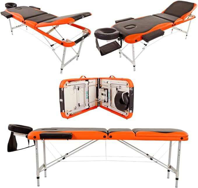 (BTM) Deluxe Lightweight Professional Massage Table Aluminium Beauty