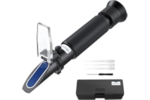 ALLmeter Salinity Refractometer Saltwater Aquariums Dual Scale 0-100 PPT & Specific Gravity 1.000-1.070 Salinity Tester Meter with ATC Function for Marine Monitoring,Fish Farming,Pool Hydrometer