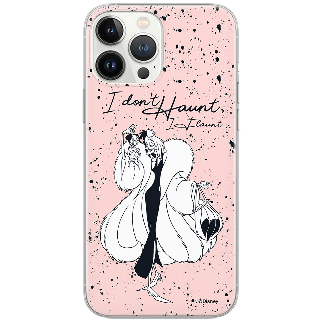 ERT GROUP mobile phone case for iPhone 13 PRO original and officially licensed Disney pattern Cruella and Puppy 001 optimally adapted to the shape of the mobile phone, case made of TPU