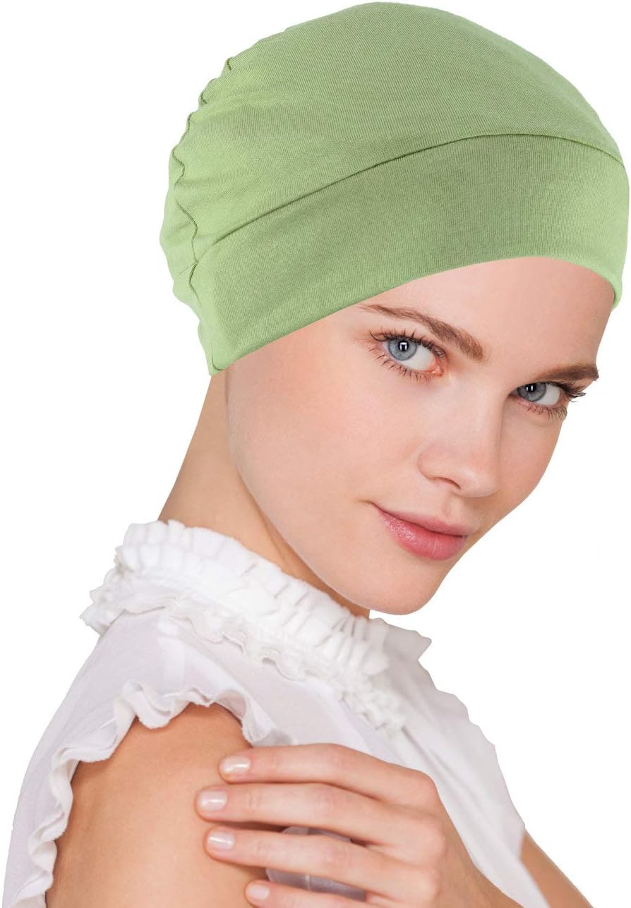 Womens Soft Comfy Chemo Cap and Sleep Turban, Hat Liner for Cancer Hair Loss