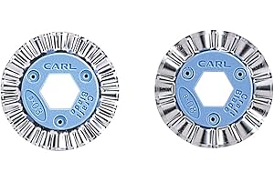 CARL 15052 Bidex 1 Deckle/1 Victorian Blade Set for Personal/Professional Rotary Trimmers - Blue