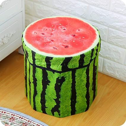 GOPG Fruta Baúl Puff Taburete, Hogar Plegable Creativo Otomana Cambiar