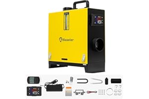 Sunster 8KW Diesel Heater, 12V 24V 110V All-in-One Portable Parking Diesel Air Heater, LCD Monitor & Remote Control, Car Heater for Vans, RV, Truck, Boat, Camper, Garage