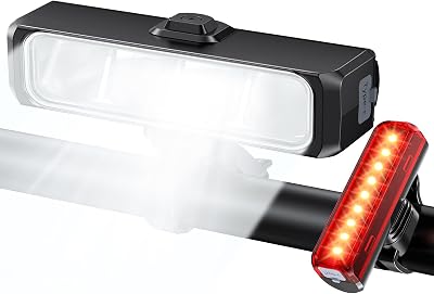 Luci Bicicletta LED, [Super Luminosa & Fascio Largo] Luci Bici