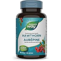 Nature's Way Premium Hawthorn Extract Capsules - Cardiovascular Health Support, Used in Herbal Medicine, 90 Vegetarian Capsul