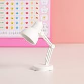 Omeet 2 Pack LED Mini Table Lamp Fold-able Night Reading Book Lamps - White | for Home Room Computer Night Lights Eye Protections, for Night Study Travel Portable
