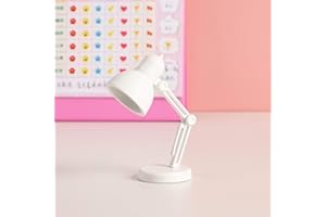 Omeet 2 Pack LED Mini Table Lamp Fold-able Night Reading Book Lamps for Home Room Computer Night Lights Eye Protections, for Night Study Travel Portable - LD02 White