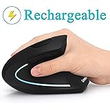 Ergonomic Mouse, LEKVEY Vertical Wireless Mouse - Rechargeable 2.4GHz Optical Vertical Mice : 3 Adjustable DPI 800/1200…