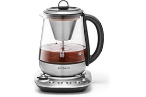 BUYDEEM K176 Tea Maker, Multifunctional Stainless Steel Electric Kettle for Tea and Coffee Brewing, Auto Keep Warm, Heat Resi