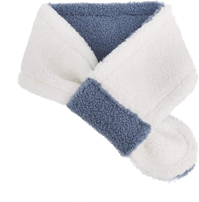 2 Stück Plüsch Kinderschals - Warme Winter Schals Mit Kreuzdesign Für Jungen & Mädchen