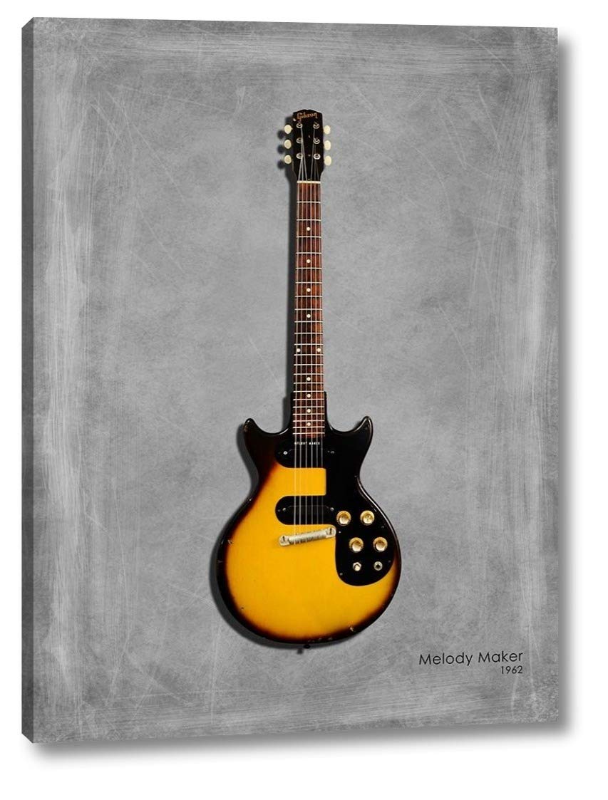 Gibson Melody Maker 62 by Mark Rogan - 12" x 16" Canvas Art Print Gallery Wrapped - Ready to Hang